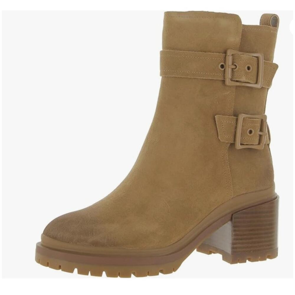 Naturalizer Women's Trina Boots Golden Carmel Suede Size 9.5 NWOB Elegant Bold